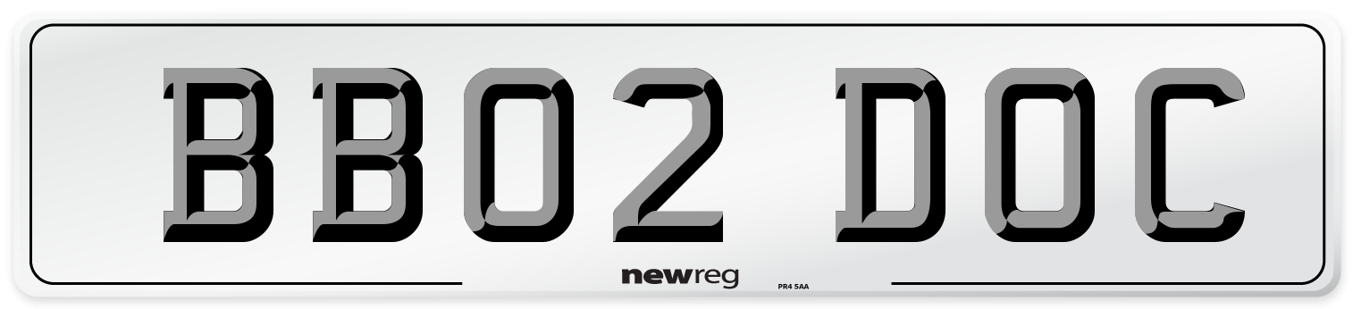 BB02 DOC Number Plate from New Reg